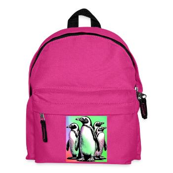 Penguin Penguins - Kids' Backpack - fuchsia - Front