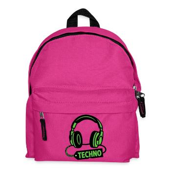 DJ Headphones Producteur du festival techno rave - Sac à dos Enfant - fuchsia - Devant
