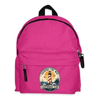 Guiding The Way Lighthouse Club Vintage Design - Kids' Backpack - fuchsia - Front