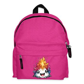 Farbfeuer Monster Vulkan mit Augen - Kinder Rucksack - Fuchsia - Vorne