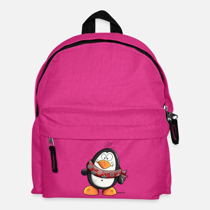 Der Pinguin - Kinder Rucksack - Fuchsia