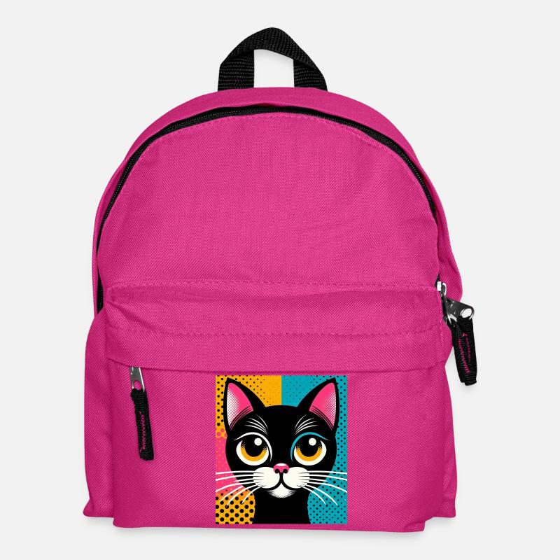 Katze - Kinder Rucksack - Fuchsia