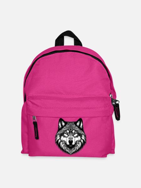 Wolf - Kinder Rucksack - Fuchsia