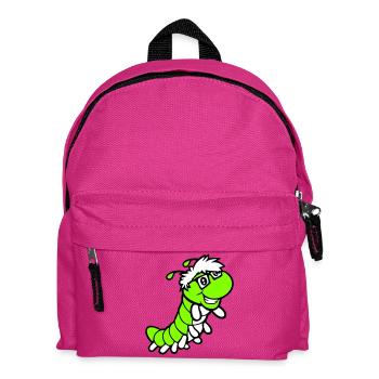 Nerd Caterpillar Intelligent Geek Worm Horn-rimmed Glasses Smart - Kids' Backpack - fuchsia - Front