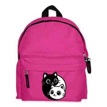 Ying Yang Katzenporträt  - Kinder Rucksack - Fuchsia - Vorne