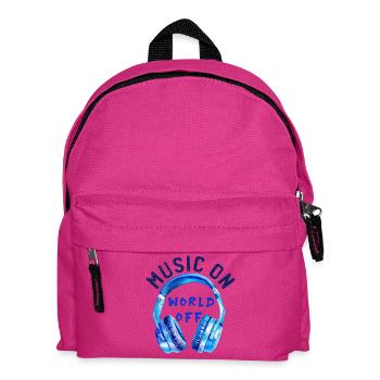 Casque « Music on - World Off » Musique - Sac à dos Enfant - fuchsia - Devant