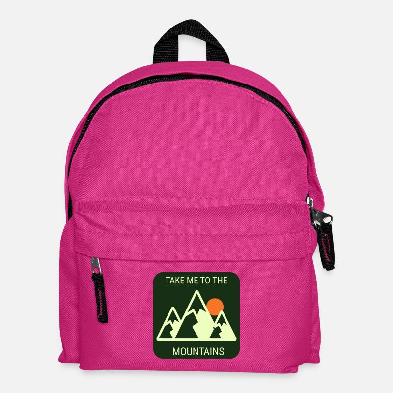 Take Me To The Mountains - Plain Version - Kids' Backpack - fuchsia