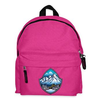 Mountains - Kids' Backpack - fuchsia - Front