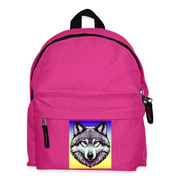 Wolf - Kids' Backpack - fuchsia - Front