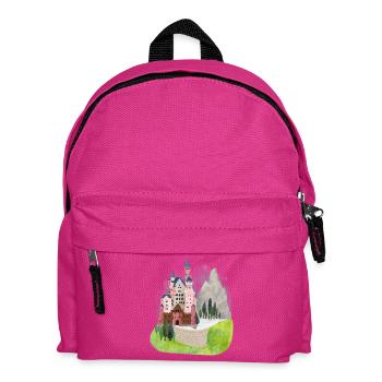 Livre d’images vintage du château de Neuschwanstein Bavaria - Sac à dos Enfant - fuchsia - Devant