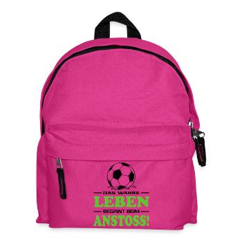 Fußball Fussball Wahre Leben Anstoss Anpfiff - Kinder Rucksack - Fuchsia - Vorne