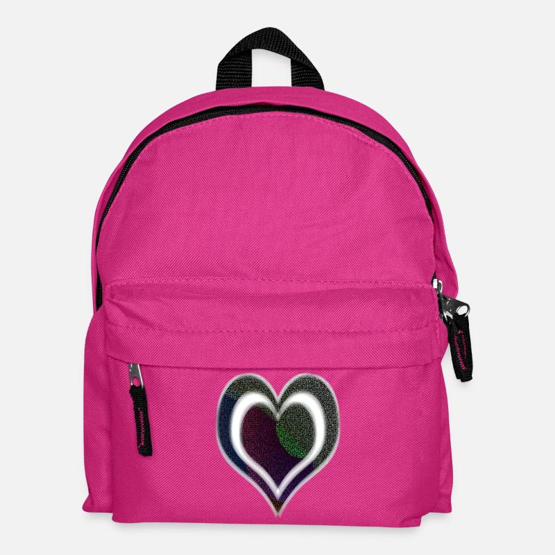 Doppeltes Herz - Kinder Rucksack - Fuchsia