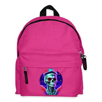 Squelette avec casquette - Sac à dos Enfant - fuchsia - Devant