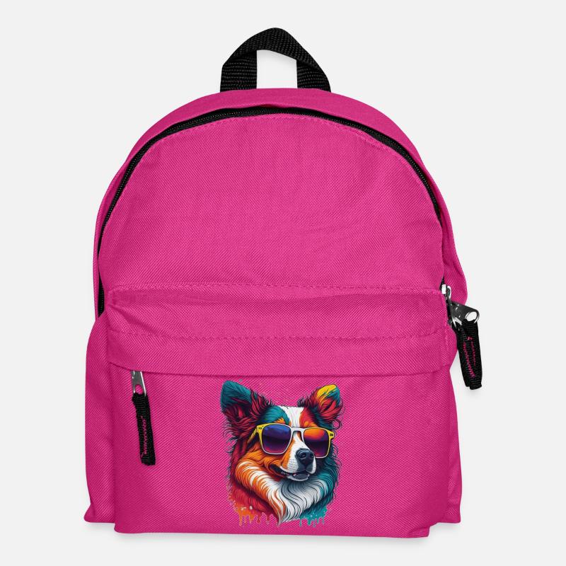 cooler Hund - Kinder Rucksack - Fuchsia