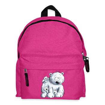 Ours polaire avec ours polaire Bébé I Ours polaire - Sac à dos Enfant - fuchsia - Devant