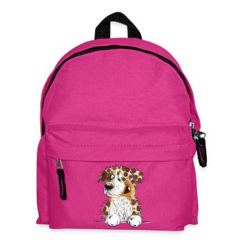 Drôle de berger australien rouge merle - Sac à dos Enfant - fuchsia - Devant