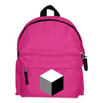 Geometric Cube Silhouette - Kids' Backpack - fuchsia - Front
