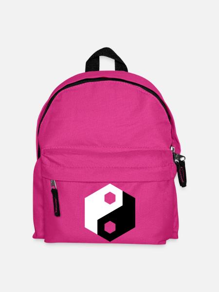 Hex-Ausschnitt Yin Yang - Kinder Rucksack - Fuchsia