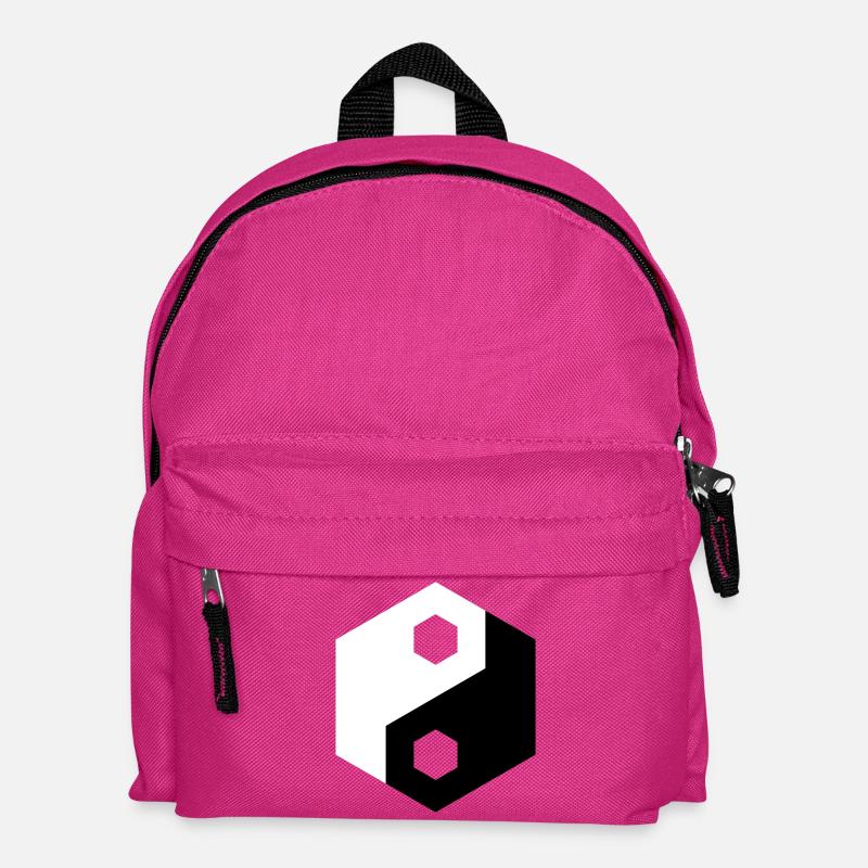 Hex-Ausschnitt Yin Yang - Kinder Rucksack - Fuchsia