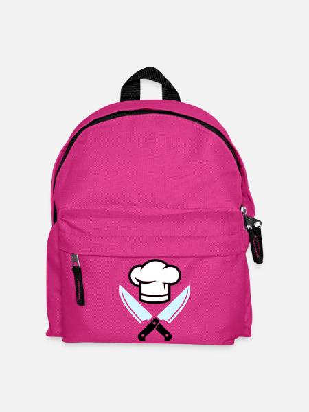 Logo du couteau chapeau de chef - Sac à dos Enfant - fuchsia