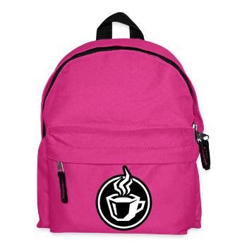 Coffee Cup Icon - Kids' Backpack - fuchsia - Front