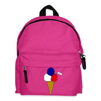 Französich France Flag Eiscreme - Kinder Rucksack - Fuchsia - Vorne