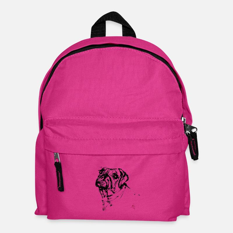 Mops - Kinder Rucksack - Fuchsia