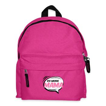 Mama Mutter Baby bekommen Schwangerschaft Kinder - Kinder Rucksack - Fuchsia - Vorne