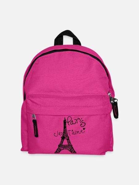 Paris Je T'aime Tour Eiffel - Sac à dos Enfant - fuchsia