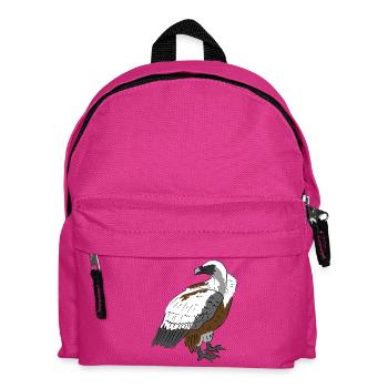 Impressive vulture in nature style - Kids' Backpack - fuchsia - Front