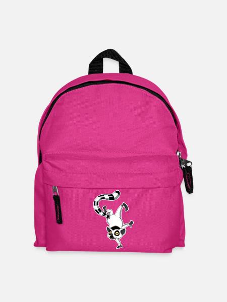 Lemur beim Handstand - Kinder Rucksack - Fuchsia