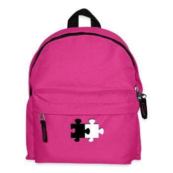 Puzzle Black And White - Kids' Backpack - fuchsia - Front