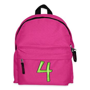 Chiffre 4 Vert - Sac à dos Enfant - fuchsia - Devant