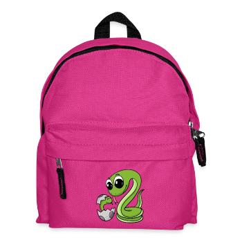 Snake with baby snake - Kids' Backpack - fuchsia - Front