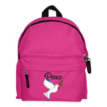 PEACE Friedenstaube - Kinder Rucksack - Fuchsia - Vorne