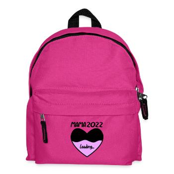Mama 2022 - Werdende Mutter 2022 loading - Kinder Rucksack - Fuchsia - Vorne
