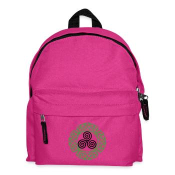 Green Knot Ring Ornament - Kids' Backpack - fuchsia - Front
