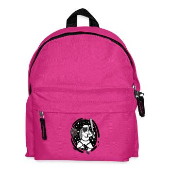 Astronaut with baseball bat in space - Kids' Backpack - fuchsia - Front