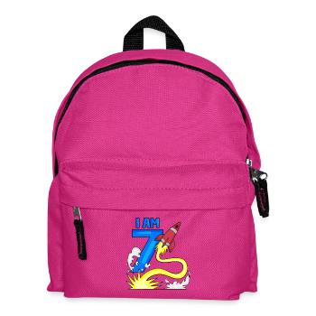 7 Birthday Boy Astronaut - seven years - Kids' Backpack - fuchsia - Front