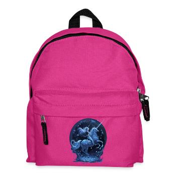 Mystical unicorn with rider - Kids' Backpack - fuchsia - Front