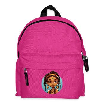 Afro Schwarz Kind Junge Mädchen Ethno Geschenkidee - Kinder Rucksack - Fuchsia - Vorne
