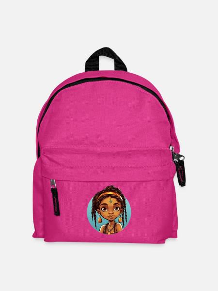 Afro Schwarz Kind Junge Mädchen Ethno Geschenkidee - Kinder Rucksack - Fuchsia