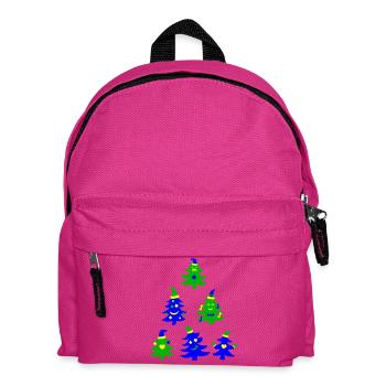 Arbres de Noël magiques et souriants - Sac à dos Enfant - fuchsia - Devant