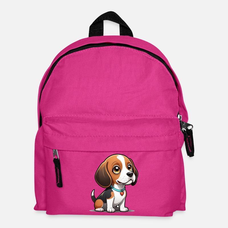 Beagle Heart Pup - Kinder Rucksack - Fuchsia