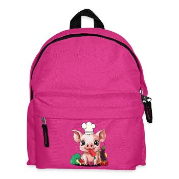 Pig Vegetable Cook Cook Cooks Cook Piglet - Kids' Backpack - fuchsia - Front