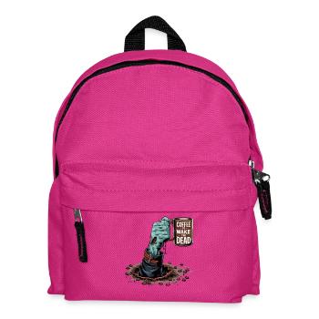 Coffee for Undead Zombie Monster Halloween Design. - Kids' Backpack - fuchsia - Front