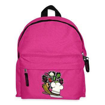 Snail Kitchen Slime Career Chef Chefs Job - Kids' Backpack - fuchsia - Front