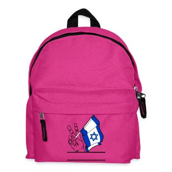Flag Israel transparent peace sign text space - Kids' Backpack - fuchsia - Front