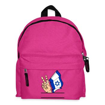 Drapeau Israël signe de paix espace texte - Sac à dos Enfant - fuchsia - Devant