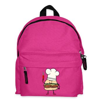 Chilli Cook Cooks Cook Burger Kitchen Cooking - Kids' Backpack - fuchsia - Front